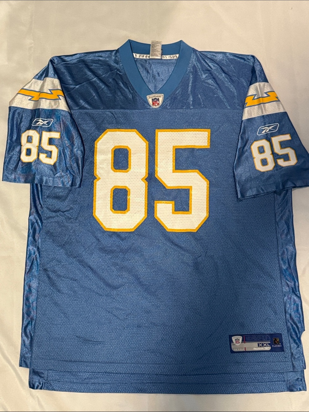Vintage Antonio Gates San Diego Chargers Reebok NFL Jersey - Men’s 2XL